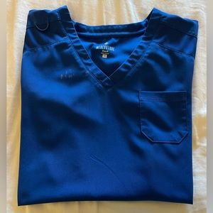 Med Couture scrub top, royal blue, size medium